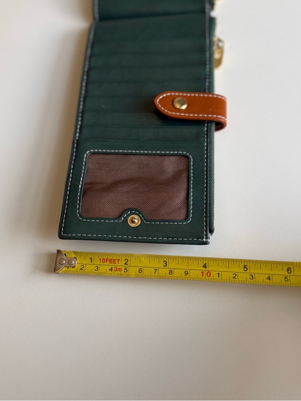 AnDoilt Genuine Leather Credit Card ID Bills Green Wallet Slim Bifold Purse - Picture 5 of 14
